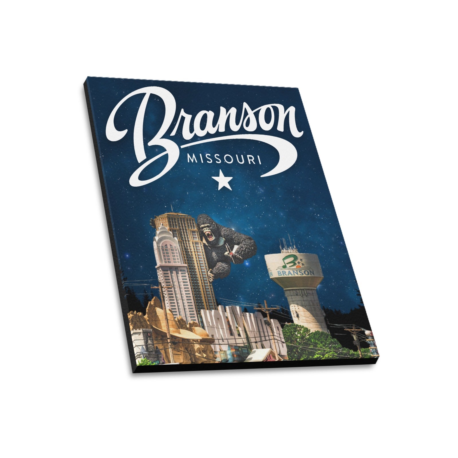 "Branson Starry Night" – Limited Edition Midnight Sky Collage Canvas Print 20"x24"
