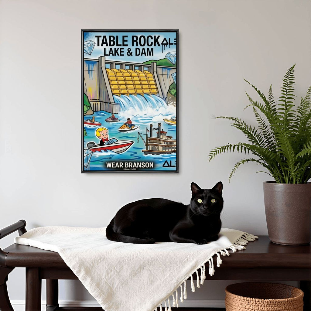 Table Rock Lake & Dam – 20" x 30" Limited Edition Canvas Print