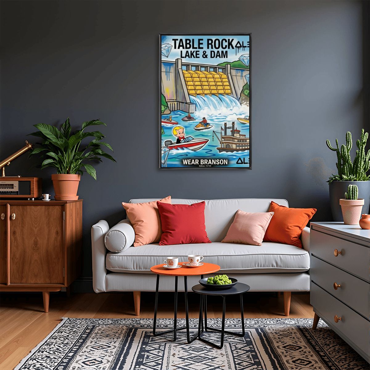 Table Rock Lake & Dam – 20" x 30" Limited Edition Canvas Print
