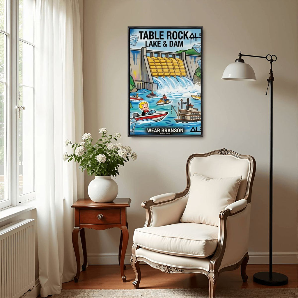Table Rock Lake & Dam – 20" x 30" Limited Edition Canvas Print