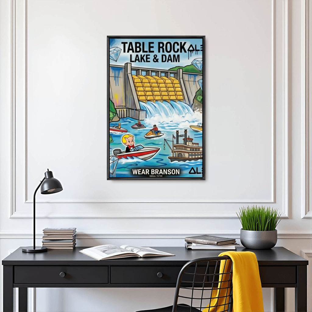 Table Rock Lake & Dam – 20" x 30" Limited Edition Canvas Print